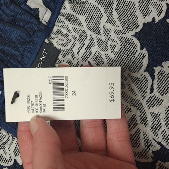 Lane Bryant Blue Rose Floral Brocade Circle Skirt NWT Size 24 - Picture 8 of 9